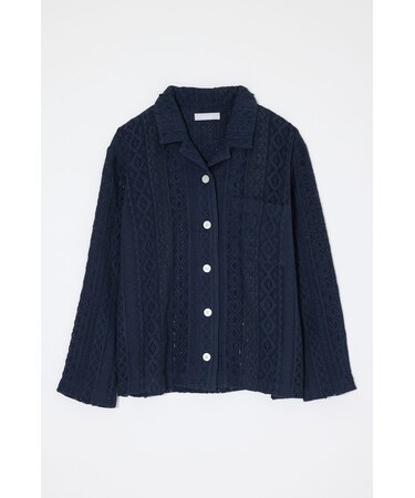 OPEN COLLAR LACE シャツ