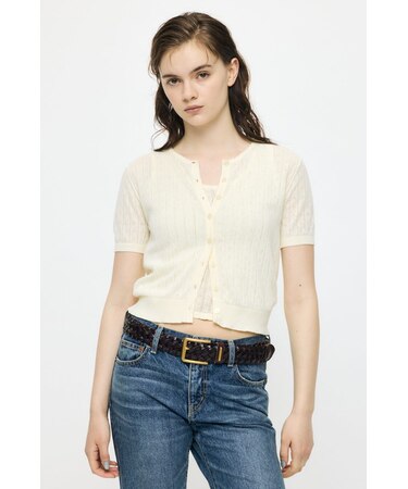 EYELET KNIT カーディガン