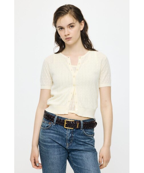 EYELET KNIT カーディガン