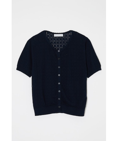 EYELET KNIT カーディガン