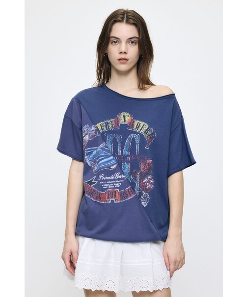 REMAKE LIKE ONE SHOULDER Tシャツ