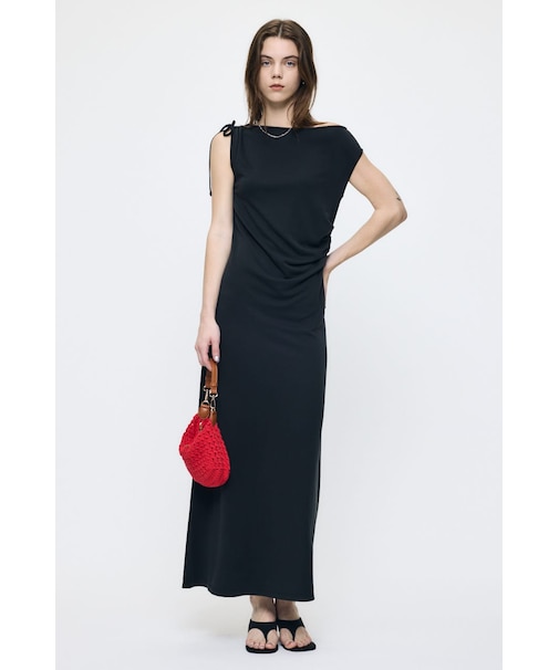 ASSYMMETRY NECK JERSEY ドレス