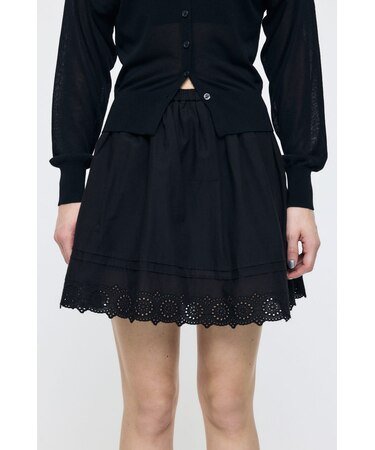 EYELET HEM FLARE MINI スカート