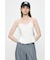 LINEN BLEND CORSET CAMI トップス