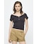 OFF SHOULDER HALF ZIP ニットトップス