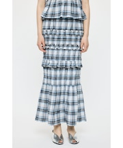PLAID GATHER MAXI スカート