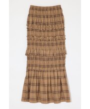 PLAID GATHER MAXI スカート