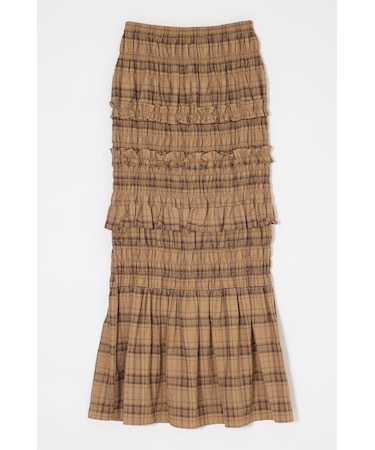 PLAID GATHER MAXI スカート