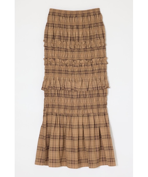 PLAID GATHER MAXI スカート