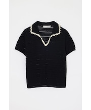 CROCHET LIKE POLO トップス