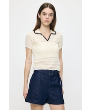 CROCHET LIKE POLO トップス