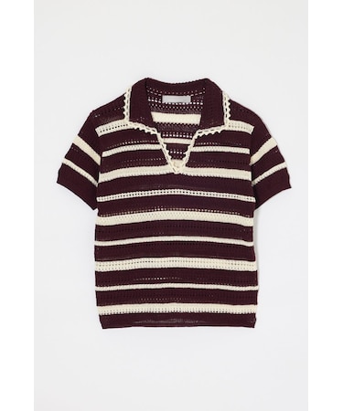 CROCHET LIKE POLO トップス
