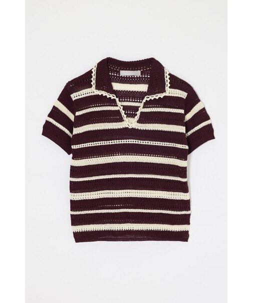 CROCHET LIKE POLO トップス