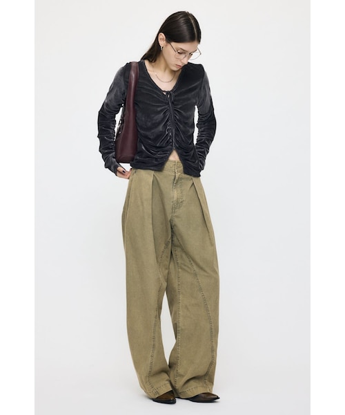 新色追加】CURVE LINE TUCK パンツ｜マウジーの通販｜&mall（アンド