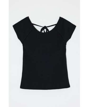 BACK OPEN SHORT SLEEVE TEE