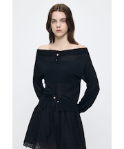 OFF SHOULDER SHEER カーディガン