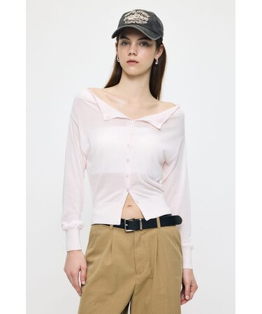 OFF SHOULDER SHEER カーディガン