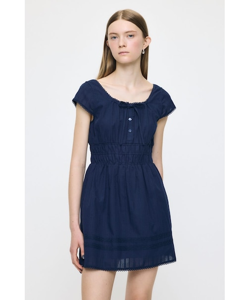 COTTON LACE MINI ドレス