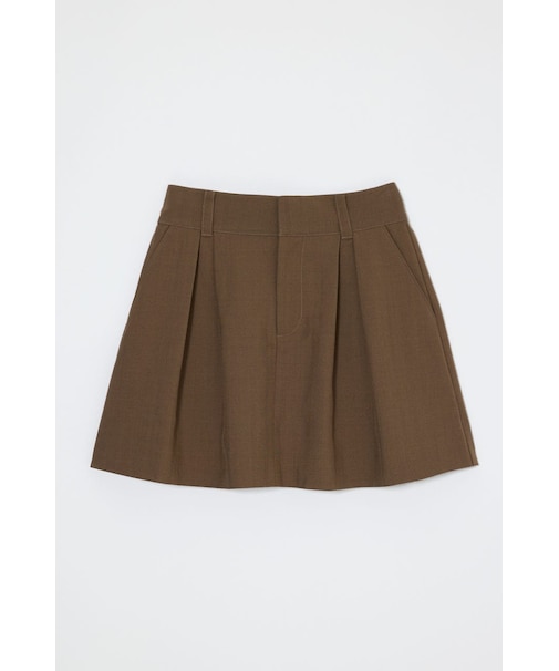 FLARE TUCKED MINI スカート