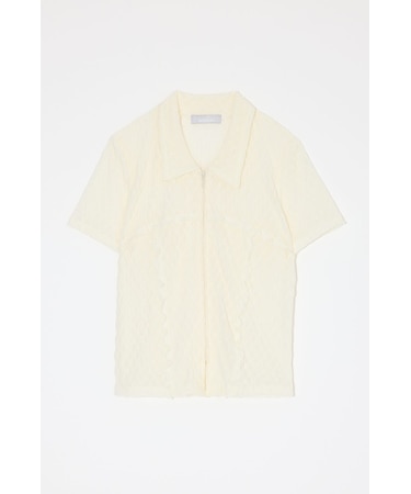 LACY ZIP UP シャツ
