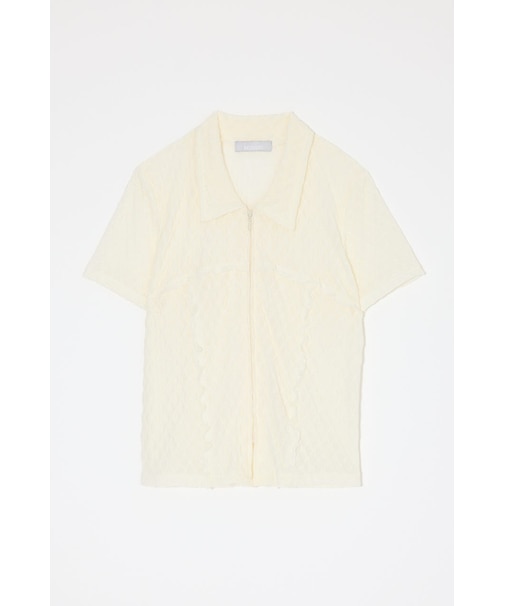 LACY ZIP UP シャツ