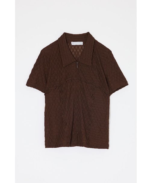 LACY ZIP UP シャツ