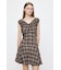 CHECK BALLOON MINI ドレス
