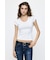 SUVIN GIZA PENTAGON NECK TEE