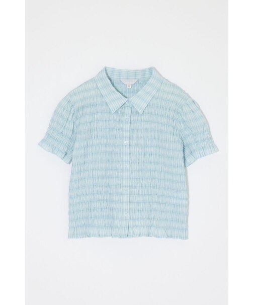 PLAID SHIRRING シャツ
