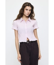 PLAID SHIRRING シャツ