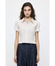 PLAID SHIRRING シャツ