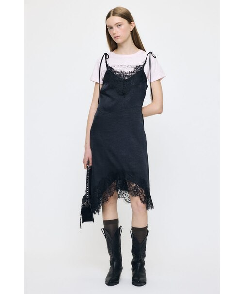 ASYMMETRY SATIN ドレス