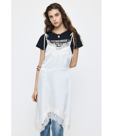ASYMMETRY SATIN ドレス