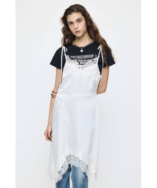 ASYMMETRY SATIN ドレス