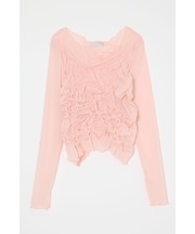 SHIRRING SHEER L/S Tシャツ