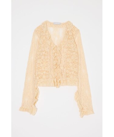 PATCH LACY RUFFLE トップス