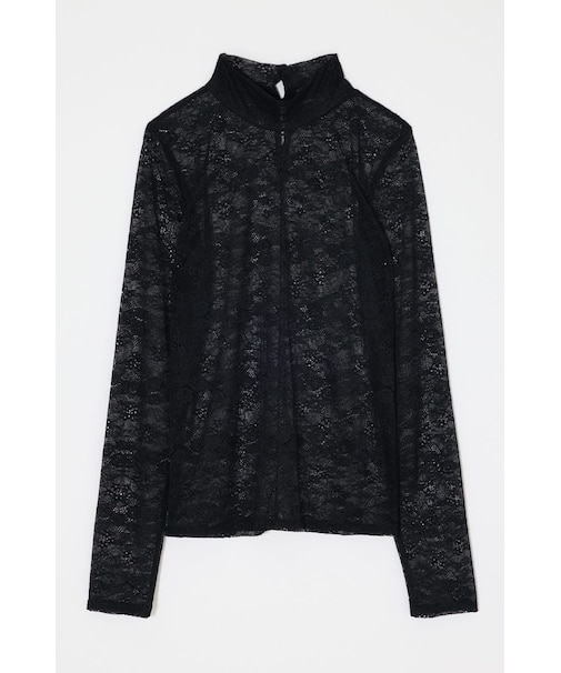 ES LACE HI NECK トップス