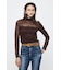 ES LACE HI NECK トップス