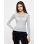 ES SHEER HENRY NECK KNIT トップス