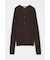 ES SHEER HENRY NECK KNIT トップス