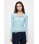 ES SHEER HENRY NECK KNIT トップス