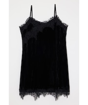 WASHER VELOUR SLIP MINI ドレス