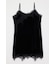 WASHER VELOUR SLIP MINI ドレス