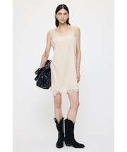 WASHER VELOUR SLIP MINI ドレス