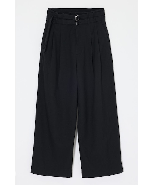 BELTED WIDE TUCK パンツ