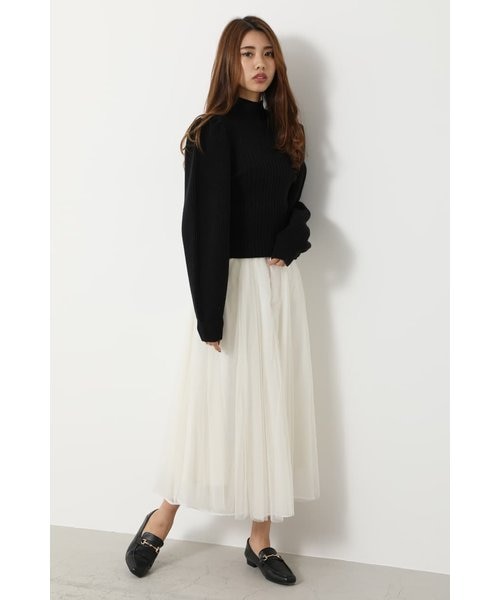 リエンダ 最新 Low Gauge SLV Knit TOP 新品タグ付き rienda Low Gauge SLV Knit TOP BEG -靴＆ファッション通販 ロコンド