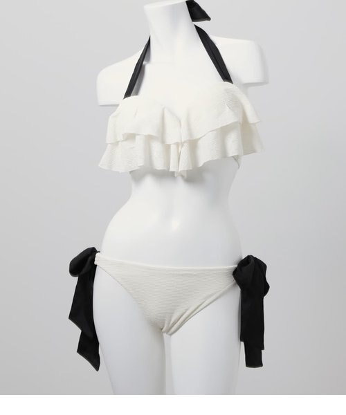 Bicolor frill wire cup bikini｜リエンダの通販｜&mall（アンドモール