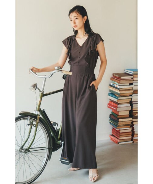 ショルダーフリルロンパース