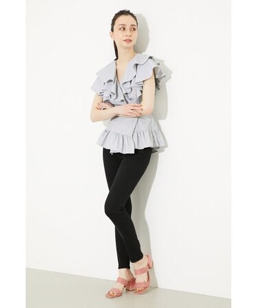 カラーDENIM J/WスキニーPT