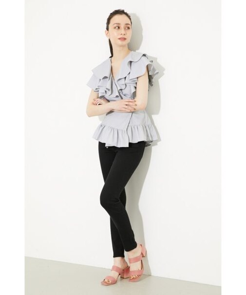 カラーDENIM J/WスキニーPT